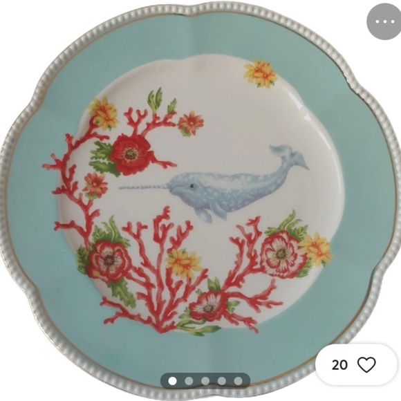 Anthropologie Other - Anthropologie X Artist Collection “Narwhal” collectors desert plate